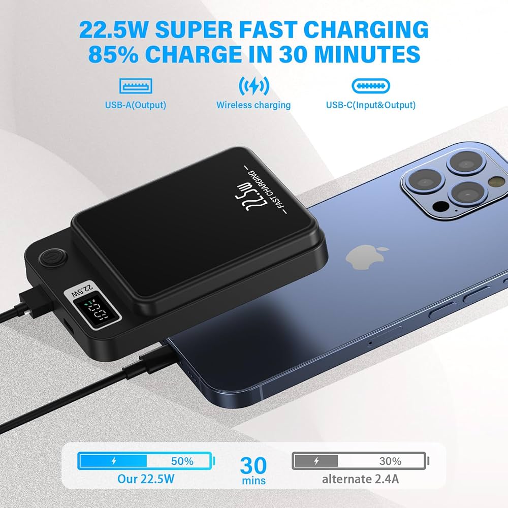 スマホアクセサリー Wireless Powerbank 10,000mAh zedx ZEDX ZX-W11P Z.MAG-MINI 10000mAh Power Bank, 15W Fast